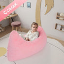 COMAX 3-in-1 Bean Bag Chair for Kids, Toddler Beanbag Bed, Convertible Child Floor Lounger, Floor Mattress with Filler for Girl Boy Sleeping Reading, Pink by TinyTreasures Baby Boutique