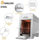 BIG HORN OUTDOORS Portable Infrared Broiler Propane Gas Grill, 1500 Degree Stainless Steel Tabletop Quick Cooking Steak Grill for Meat, Seafood, Veggies by GreenHaven Gardens
