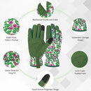 Gardening Gloves for Women, Garden Gloves with Touch Screen, Thorn Proof Puncture Resistant Working Gloves, Gardening Gifts for Women (Green with purple flowers, Medium) by GreenHaven Gardens