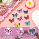 80pcs Micro Resin Butterflies, 1.6Inch Colourful Miniature Tiny Butterflies Crafts Mini Resin Butterflies for Decoration Doll House Decor Dream Garden Fairy Toys Landscape Miniature Things by GreenHaven Gardens