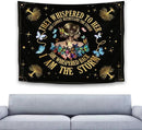 Inspirational Quote Tapestry Positive Motivational Uplifting Encouragement Gifts for Women Teens Girls,Inspirational Gift Wall Decor for Bedroom,They Whispered to Her You Cannot Withstand The Storm by CozyNest Decor