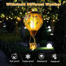 Starsoul Frog Hot Air Balloon Solar Lantern with Candle Holder Glass Outdoor Solar Hot Air Balloon Flickering Flame Lamp Hanging Garden Light Waterproof for Lawn Porch Tree Yard Decorations by GreenHaven Gardens