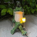 Frog Solar Lights Outdoor Garden Mini Frog Figurines Decor for Patio Yard Lawn Ornament Solar Garden Miniature Frog Decor Gift for Women Mother's Day Birthday Housewarming Gifts by CozyNest Decor