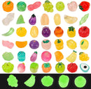 60 pcs Mini Luminous Fruits Vegetables Figurines, Resin Tiny Artificial Fruit Vegetables Glow in The Dark, Fake Miniature Food Decoration for DIY Art Crafts Miniature Landscapes Garden Home by GreenHaven Gardens