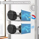 Magnetic Spice Rack Organizer for Fridge Seasoning Organizer for Kitchen Storage With Screw Magnetic Shelf for Oven, RV,Garage,Bathroom (Grey, 4pack) by CozyNest Decor