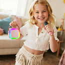 Kinglucky Mini Karaoke Machine for Kids, 2025 TOP Birthday Gifts Ideas for 3-12 Year Old Girls, Christmas Party Gifts Kids' Personal Video Players Accessories with Wireless Microphone - Pink by TinyTreasures Baby Boutique