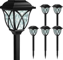 GIGALUMI Solar Lights Outdoor Waterproof, 6 Pack LED Solar Garden Lights, Solar Lights for Outside, Garden Decor for Yard, Patio, Landscape, Planter, Walkway (Cold White) by CozyNest Decor