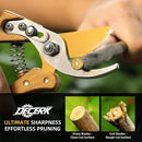 8.5" Professional Bypass Pruning Shears – Heavy Duty Garden Scissors & Clippers for Wood & Tree Trimming, Ultra Sharp SK5 Blade, Ergonomic Handle, Perfect Gardening Gift, 2025 Wood-Like Finish