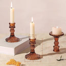 12Pcs Amber Candlestick Holders Set- 4" H Taper Candle Holders Bulk, Glass Candle Holders for Wedding, Party, Fall Dinner Table Centerpieces, Festival Gifts & Windowsill Decor by CozyNest Decor