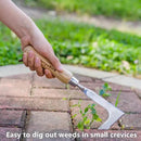 Berry&Bird Crack Weeder, Crevice Weeding Tool, 11.2" Stainless Steel Manual Weeder, L-Shaped Side-Walk Puller Spatula, Grass Cutter Knife, Weeding Sickle for Garden Lawn Yard Patio Terrace Paving Moss by GreenHaven Gardens