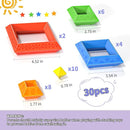 Blocks Building Toys for Toddlers 1-3 3-5, Pyramid Stacking Blocks Preschool Educational Toys for Ages 2 3 4 5 6 Boys & Girls Learning Stem Sensory Toys Kids Birthday, 30PCS by TinyTreasures Baby Boutique