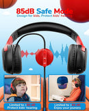 Kids Headphones Wired Toddler with Microphone, Over-Ear Headphones, 85/94dB Volume-Limiting, 3.5mm Jack, Foldable On-Ear Design - Safe & Comfortable for Learning & Entertainment by TinyTreasures Baby Boutique
