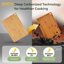 Wood Cutting Board, Carbonized Bamboo Cutting Boards Set With Smooth Surface & Easy Storage For Busy Kitchens, Ideal Charcuterie & Chopping, Durable, Knife-Friendly (4Pcs) by CozyNest Decor