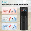 ICEPURE Water Dispenser with Ice Maker, 3-in-1 Hot and Cold Water Cooler with Built-in Bullet Ice Maker Machine, 26.5lbs/24H, Top Loading for 3-5 Gallon Bottle, Child Safety Lock, Black by CozyNest Decor