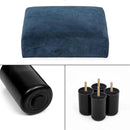 Joveco Small Foot Rest Stool Ottoman, 15" Fabric Square Short Low Footstool Upholstered Footrest for Chair, Under Office Desk, Living Room, Navy Blue by CozyNest Decor