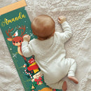 Personalized Name Growth Chart for Wall, Christmas Deer Height Chart, Waterproof Canvas Measure Wall Ruler Removable, Nursery Wall Decor for Baby Kids Toddlers,Christmas Gifts for Kid by TinyTreasures Baby Boutique