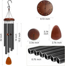 Wind Chime for Outside, 32 inch Aluminium Metal Wind Chimes, Relaxing Soothing Wind Chimes Outdoor, Decoration for Garden, Patio, Yard, Home, Gift for Mother's Day, Birthday(Waterdrop) by CozyNest Decor