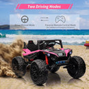 2 Seaters 24V Ride on UTV with Remote Control,10AH Battery, 400W Powerful Motors with 17" EVA Wheels, 20.5“ Seat Width Electric Ride Toy with Metal Suspension,LED Lights,Music,Horn (Rose) by TinyTreasures Baby Boutique
