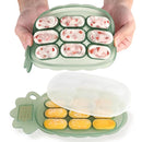 Haakaa Silicone Nibble Freezer Tray -Breastmilk Teething Popsicle Mold - Baby Fruit Food Feeder Teether Tray - Baby Food Maker - Ice Cube Tray - 4 Months+ Babies - BPA Free Silicone -Green by TinyTreasures Baby Boutique