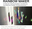 STINO 5" Large Hanging Prism Suncatcher for Window, Rectangle Crystal Stick Rainbow Maker Garden Pendant Sun Catcher Ornament (1, Net Rectangle ABColor 2Pcs) by GreenHaven Gardens