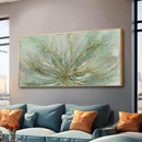 Framed Canvas Prints Gold Line Poster Abstract Wall Ar Green Pictures Wall Decor 29"x 58" Modern Artwork Large Wall Decorations for Living Room Home by CozyNest Decor