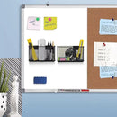 Wire Mesh Storage Baskets Organizer Set of 2 Black Magnetic Basket with 5 Strong Magnets Magnetic Organizer Holder for Refrigerator Locker Whiteboard Office, 6.29'' × 2.28'' × 3.54'' by CozyNest Decor