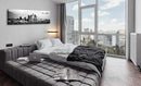 DJSYLIFE Los Angeles Skyline Wall Art Black and White USA Panoramic Cityscape Picture Canvas Prints Artwork for Bedroom Men Room Office Decoration Painting Ready to Hang 13.8"x47.3" by CozyNest Decor