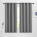 NICETOWN Silver Grey Blackout Curtains 63 inches Long for Bedroom, Grommet Solid Thermal Drapes Light Blocking Window Treatments Sound Reducing for Living Room, W46 x L63, 2 Panels by TinyTreasures Baby Boutique