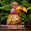 Solar Tiki Statue-WoodWoodpecker Bird-Garden Hawaiian - Solar Outdoor Light Garden Sculptures & Statues Totem Pole Bar Outdoor Patio Pool Yard Summer Decorations by GreenHaven Gardens