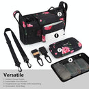 TOPDesign Universal Baby Stroller Organizer, Stroller Caddy with Detachable Mesh Bag & Heightened Insulated Cup Holders & Non-Slip Secure Hooks Accessories, Fits Most Strollers (Peony) by TinyTreasures Baby Boutique