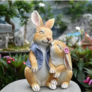 Garden Rabbit Statue Outdoor Decor Resin Funny Bunny Figurines for Outdoor Patio Lawn Yard Art Decoration Christmas Housewarming Gift by GreenHaven Gardens