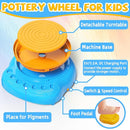 Vinkp Pottery Wheel for Kids - Complete Pottery Painting Kit Arts and Crafts for Kids Ages 8-12 with Air Clay Art Supplies for Girls Boys Toys Birthday Christmas Gifts for 6 7 8 9 10 11 12 - Blue by TinyTreasures Baby Boutique