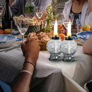 4 Pack Glass Table Torches, Citronella Table Top Torches with Wick and Cap for Outdoor, Refillable Landscape Lanterns for Yard, Patio, Christmas, Garden, Party Decor by GreenHaven Gardens