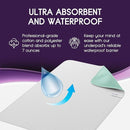 Incontinence Bed Pads - Big Size - Reusable Waterproof Underpad Chair, Sofa and Mattress Protectors - Highly Absorbent, Machine Washable - for Children, Pets and Seniors (36x72 (Pack of 1), Green) by TinyTreasures Baby Boutique