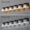 Modern Black Crystal Bathroom Vanity Light - 6-Lights Wall Light Fixtures by CozyNest Decor