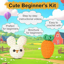 Utook Crochet Kit for Beginners, Crochet Animal Kit,Crochet Kits for Beginners Adults and Children, with Instructional Videos and Paper Tutorials, Handmade Crafts, Holiday Gifts (Rabbit) by TinyTreasures Baby Boutique