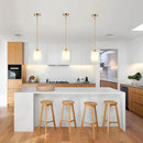 Modern Gold Pendant Light 3 Pack Brushed Brass Mid Century Chandelier White Cylinder Glass Shades Adjustable Rods Farmhouse Ceiling Hanging Lighting Fixture Kitchen Island Dining Room Bedroom by CozyNest Decor