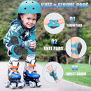 Kids Bike Helmet Set Adjustable Helmet for Ages 3-15 Kids Toddler Boys Girls Youth, Multi-Sport Bicycle Skateboarding Football Rollerskating Scooter Rollerblade Balance Bike Helmets by TinyTreasures Baby Boutique