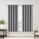 ChrisDowa Blackout Curtains 70 inches Wide for Bedroom - 2 Panels Set Extra Wide Grommet Thermal Insulated Room Darkening Curtains for Living Room (Light Grey, 70 x 63 Inch) by CozyNest Decor