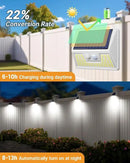 12 Pack Solar Lights Outdoor Motion Sensor, Waterproof Fence Lights with 3 Lighting Mode, Cool White LED Security Deck Lights for Outside Wall Yard Steps Stairs Garden - White by GreenHaven Gardens