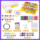 Friendship Bracelet Making Kit with Storage Box,DIY String Bracelet Arts and Craft for Girls Aged 8-12,Kids' Travel Activity Toy Set,Birthday Gifts for Ages 6 7 8 9 10 11 12 Year Old (White/Yellow) by TinyTreasures Baby Boutique