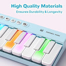 iPlay, iLearn Kids Mini Piano Toy W/Rainbow Lights, Portable Travel Piano Keyboard Toddlers Musical Instrument Learning Toys, Music Interactive Birthday Gift for 2 3 4 5 6 Year Old Boys Children by TinyTreasures Baby Boutique