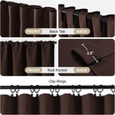 Joydeco Blackout Curtains 84 Inch Long for Bedroom, Thermal Insulated Black Out Curtains 2 Panels Set, Room Darkening Drapes for Living Room Window (W52 x L84 Inch, Chocolate) by TinyTreasures Baby Boutique