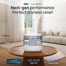 Dreo Top Fill 4L Humidifiers for Bedroom, 36H Runtime, 28 dB Quiet Cool Mist Supersized Air Humidifier for Large Room, Plants, Baby Nursery, Indoor, Night Light, Easy to Clean & Fill, Gray by TinyTreasures Baby Boutique