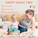 Baby Musical Instruments Set - Montessori Wooden 18 Month Old Baby Musical Toys, Toddler Percussion Instruments Xylophone Maracas Tambourine for Kids, 2 3 4 Year Old Baby Girls Boys Birthday Gifts by TinyTreasures Baby Boutique