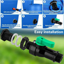 Plastics Rain Barrel Spigot Kit,High Flow Valve Core Water Tank Faucet+PVC Bulkhead Fitting,Straight Head 3/4 NPT to 3/4 GHT Rain Barrel Spigot for Plastic Bucket rainwater Drum Container by GreenHaven Gardens