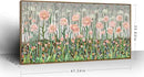 amatop Framed Large Floral Wall Art Modern Botanical Canvas Print Flower Field Wall Decor Abstract Landscape Picture Blooming Flower Forest Pink Green Artwork for Living Room Bedroom Office 48x24 in by CozyNest Decor
