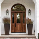 LA JOLIE MUSE 30 inch Tall Planters Set of 2, Indoor/Outdoor Rectangular Large V Shaped Taper Planters for Front Door by GreenHaven Gardens