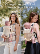 GROWNSY Baby Carrier Newborn to Toddler, Breathable Mesh Carrier(7-44lbs) with One-Click Sliding Clasp, Head Support, Ergonomic Design and Hands-Free Comfort, Almond Beige by TinyTreasures Baby Boutique