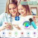 goopow Mini Karaoke Machine Speaker for Kids Adults, Portable Bluetooth Microphone Song Toys with LED Light, Best Chritmas Birthday Festival Gift for 3 4 5 6 7 8+ Year Old Girls Boys (Green-2MIC) by TinyTreasures Baby Boutique